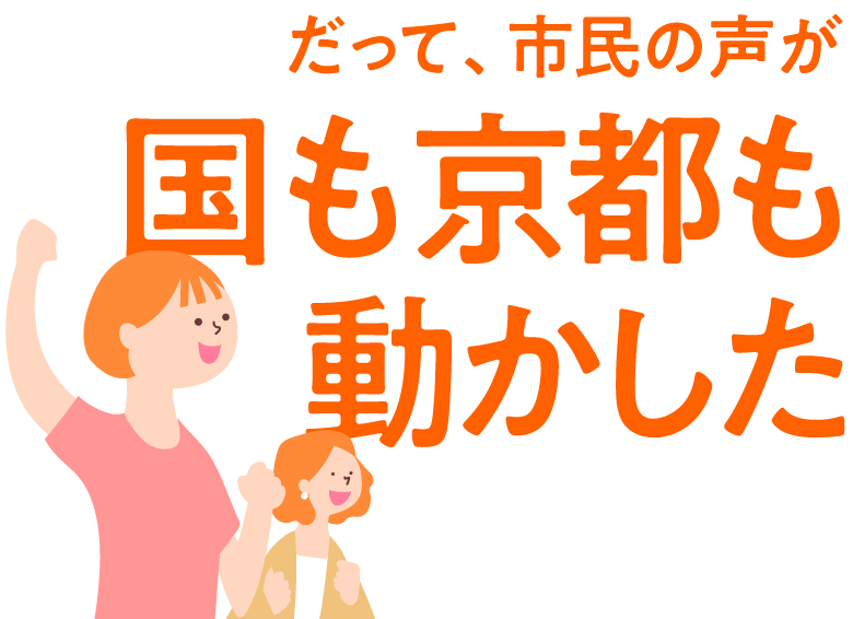 だって、市民の声が国も京都も動かした